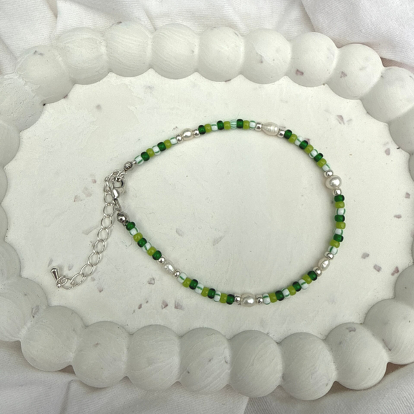 armbanden - zomercollectie/groen zilver