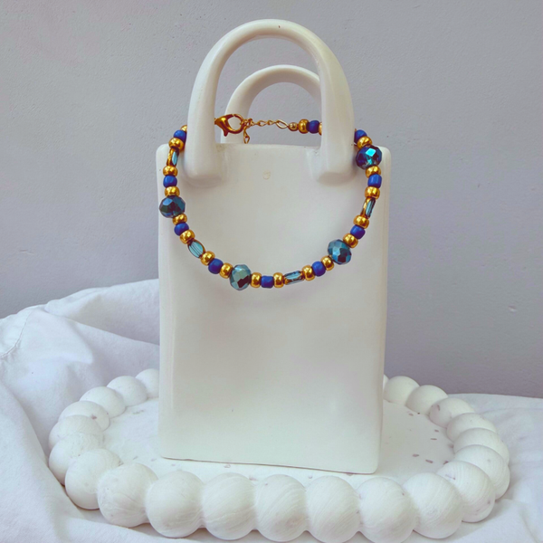 armbanden - timeless -  goud hard blauw