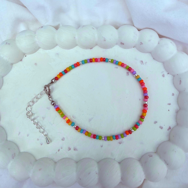 armbanden - zomercollectie/multi color zilver