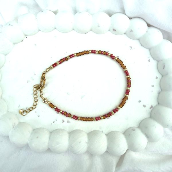 armbanden - zomercollectie/camel grijs goudkleurig