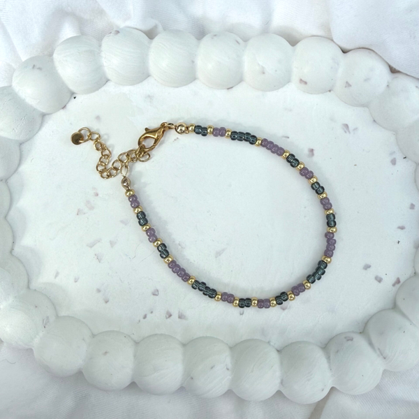 armbanden - zomercollectie/paars grijs goud
