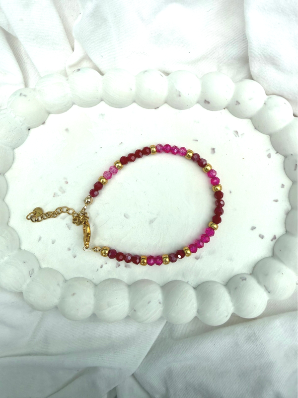 armbanden - zomercollectie/helder roze rood goud