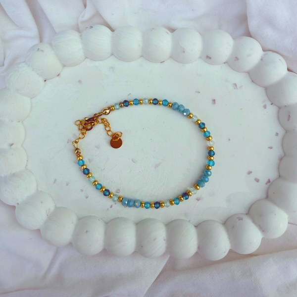 armbanden - zomercollectie/ turquoise goud
