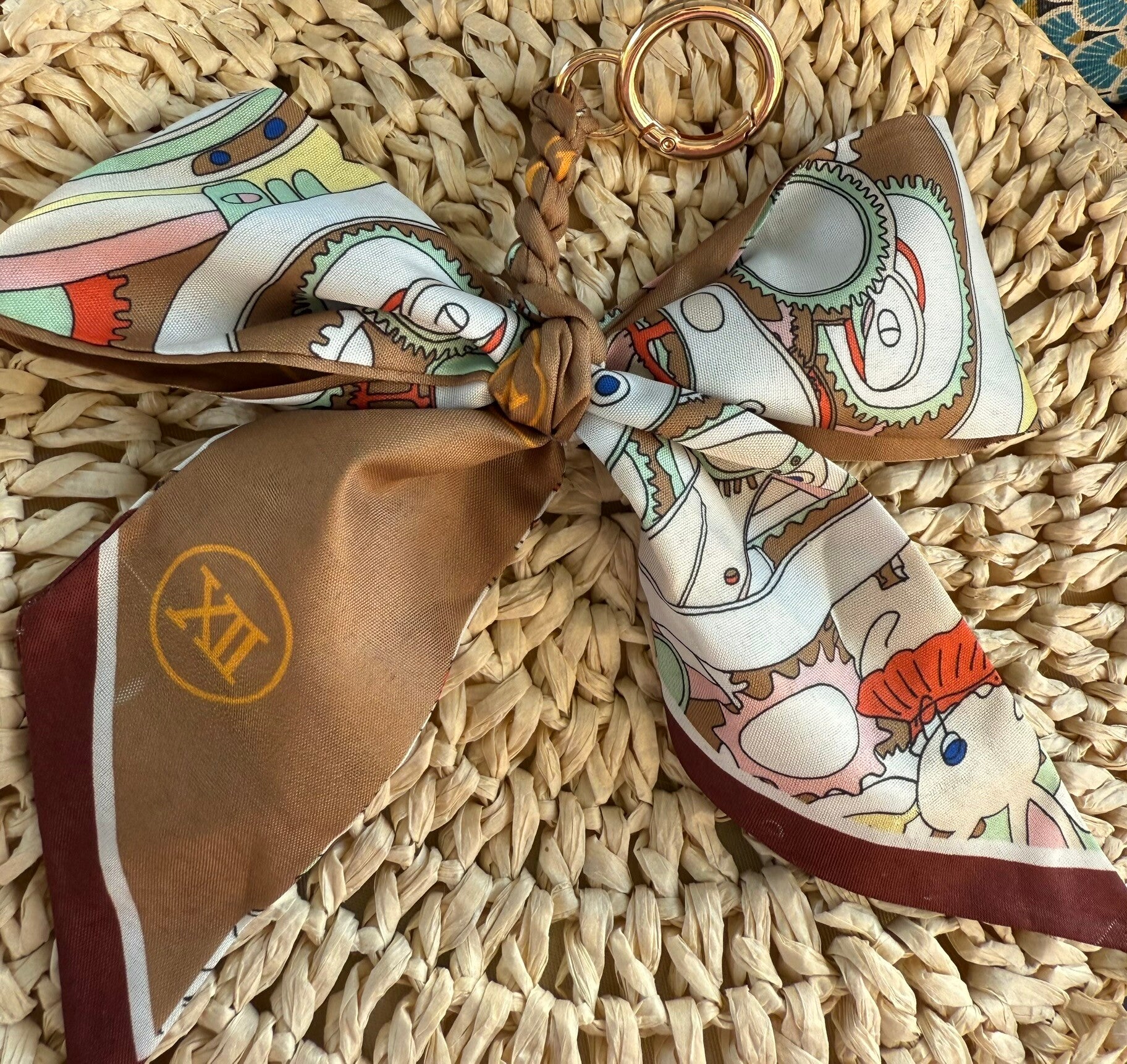 Sleutelhanger - bruine strik