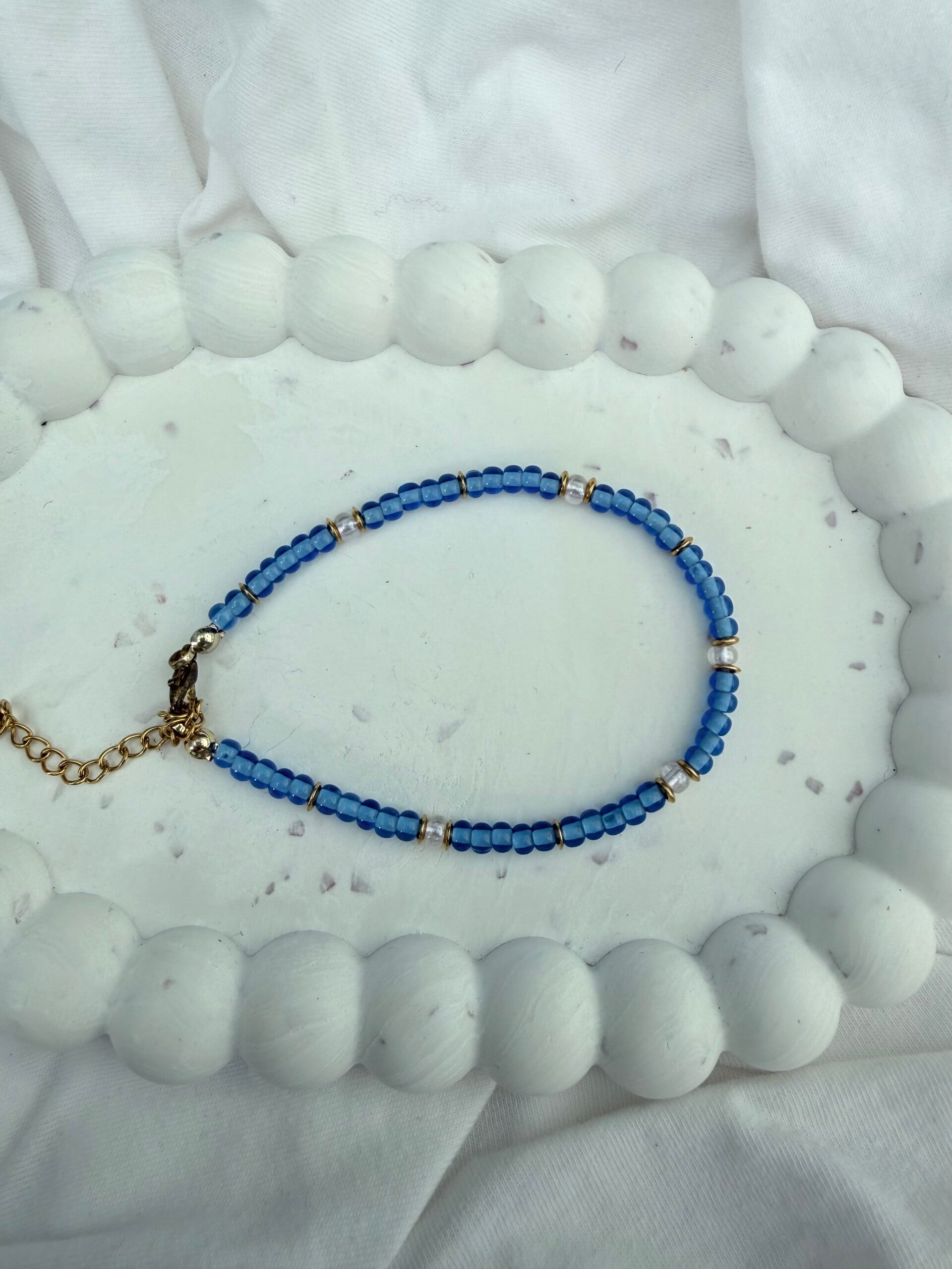 armbanden - zomercollectie/helderblauw doorschijnend