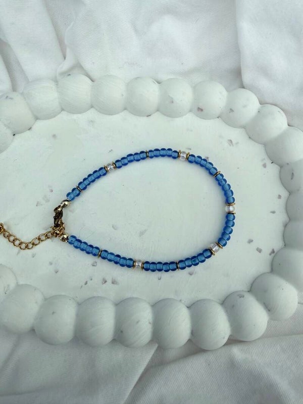 armbanden - zomercollectie/helderblauw doorschijnend