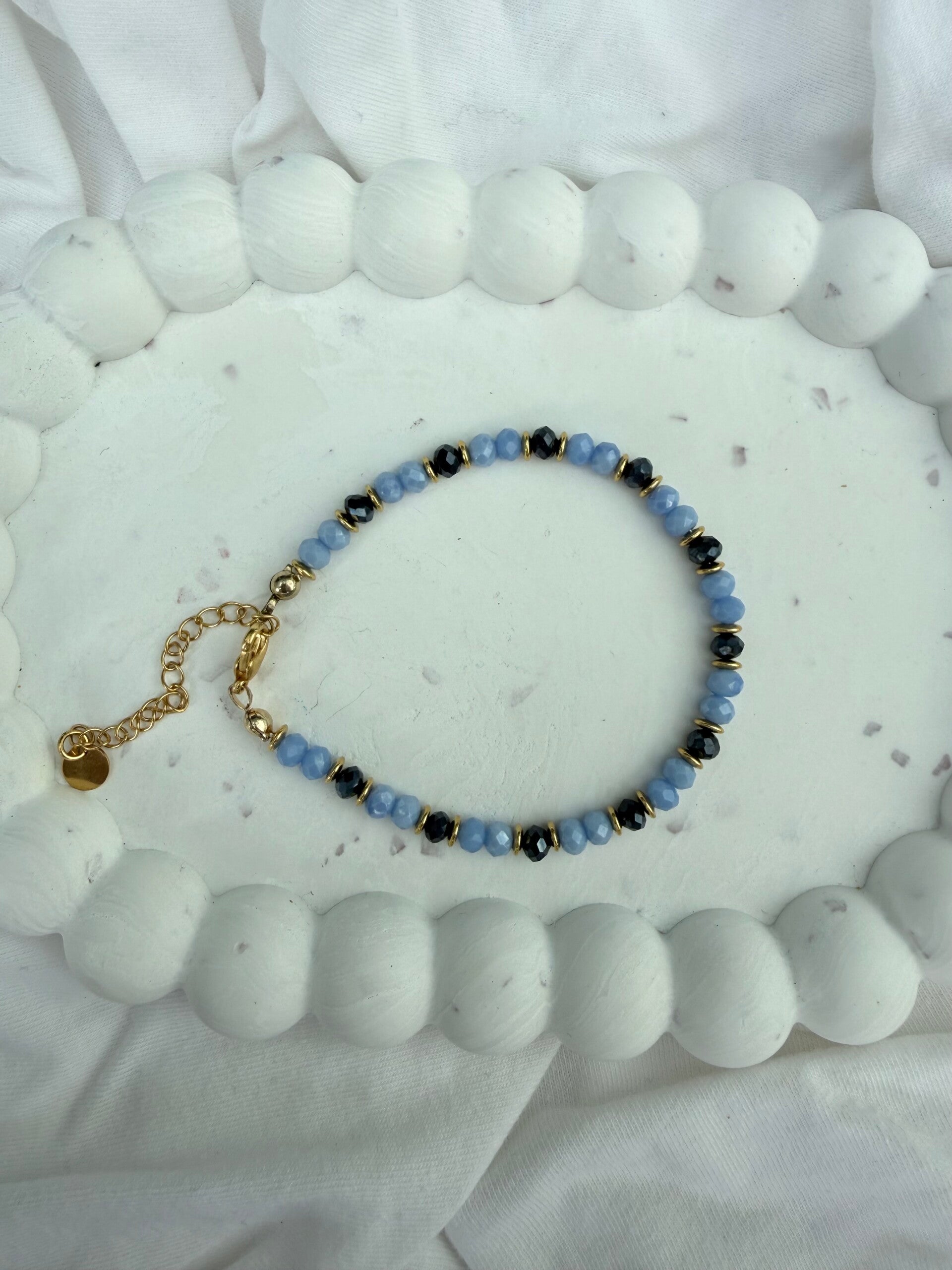 armbanden - zomercollectie/ licht blauw donkerblauw goud
