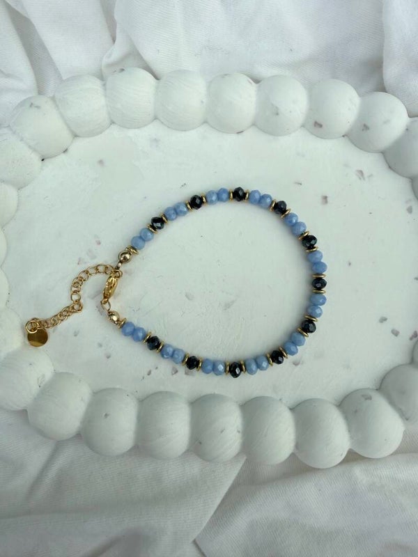 armbanden - zomercollectie/ licht blauw donkerblauw goud