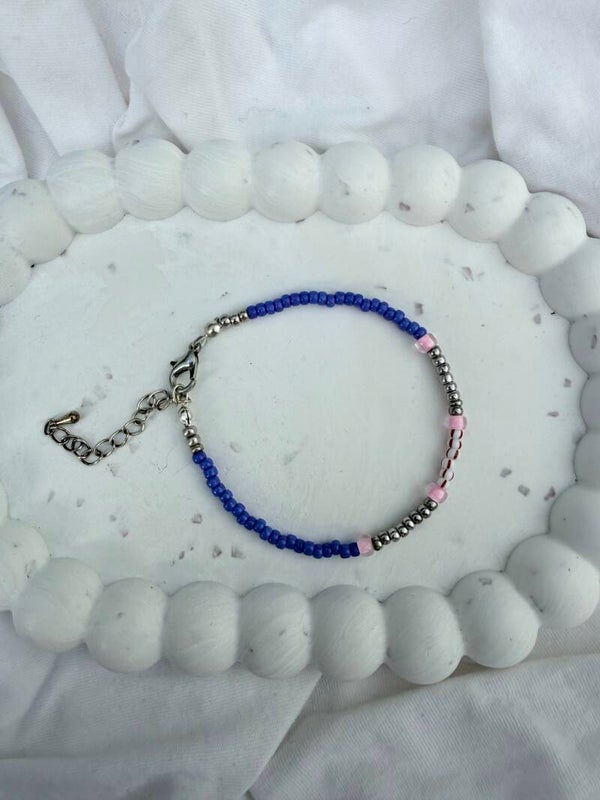armbanden - zomercollectie/paars roze zilver
