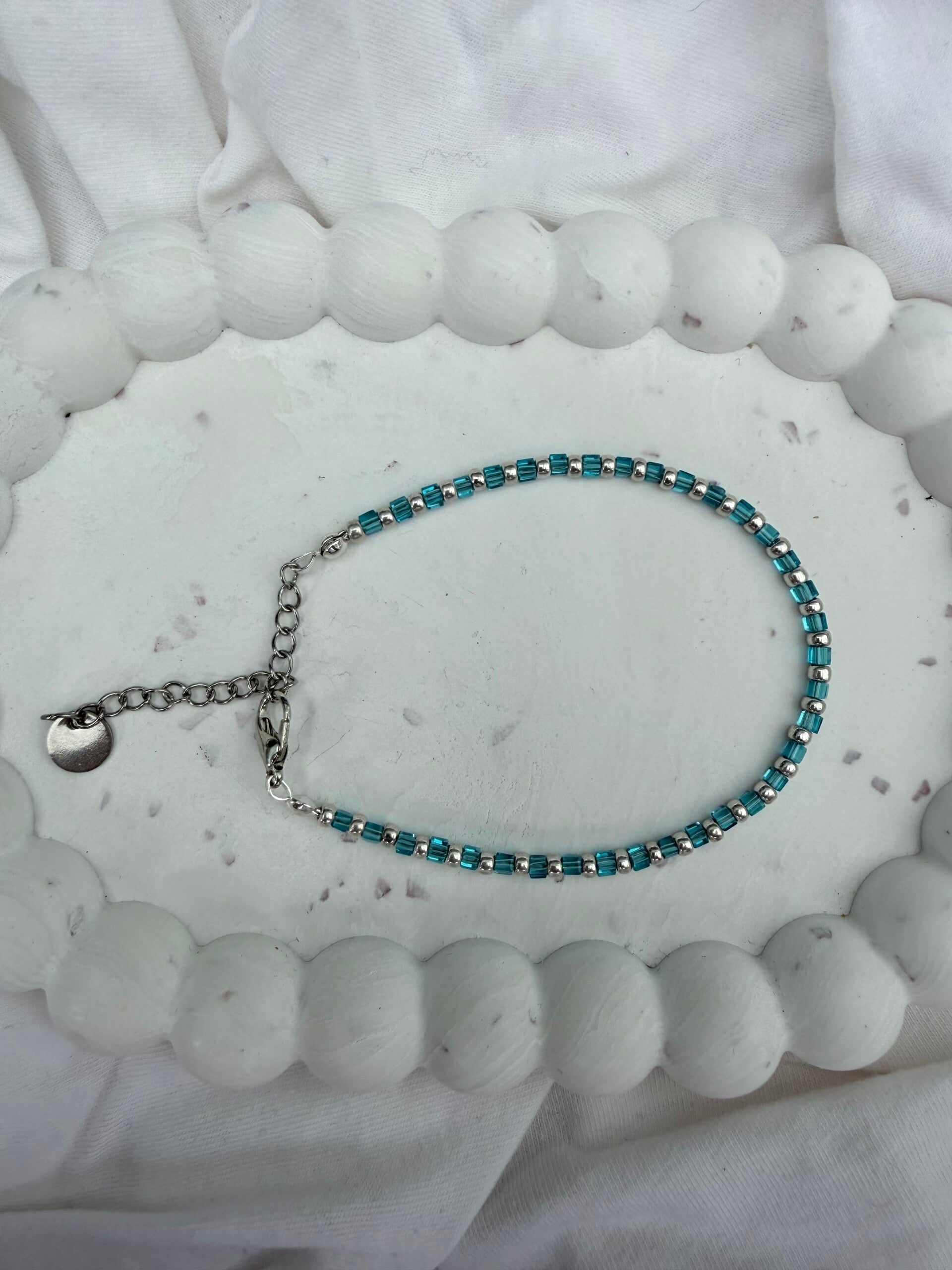 armbanden - zomercollectie/turquoise zilver