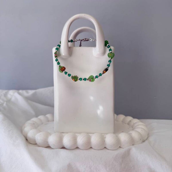 armbanden - timeless 16cm - grasgroen zilver