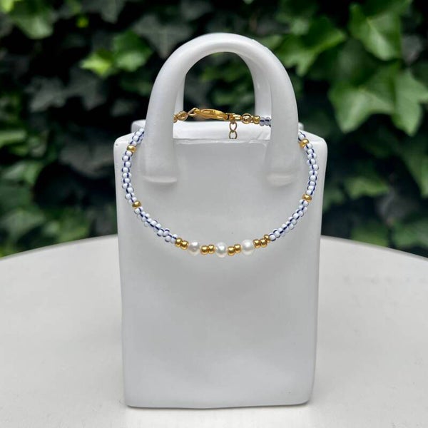 armbanden - timeless/wit en blauw