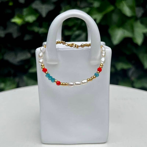 armbanden - timeless/blauw en rood