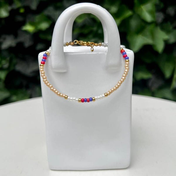 armbanden - zomercollectie/beige en multi