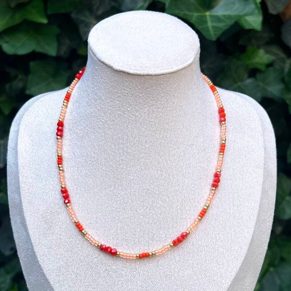 kettingen - zomercollectie/multi en oranje