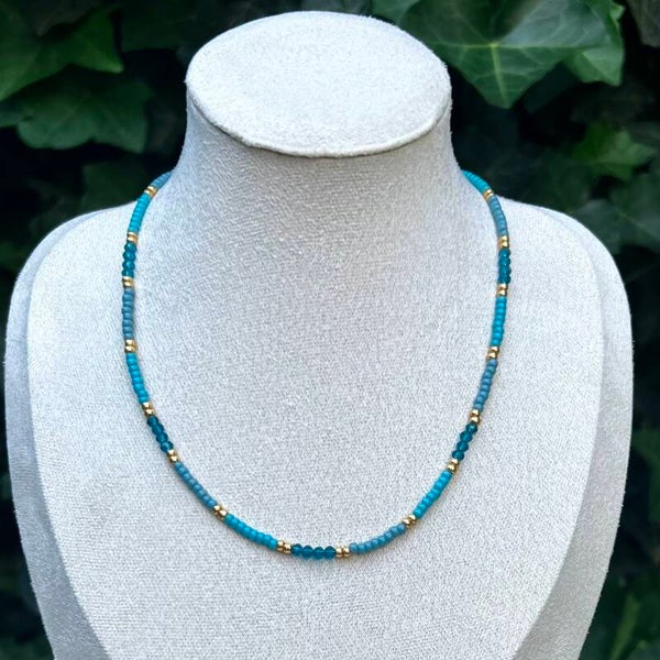 kettingen - zomercollectie/blauw en goud