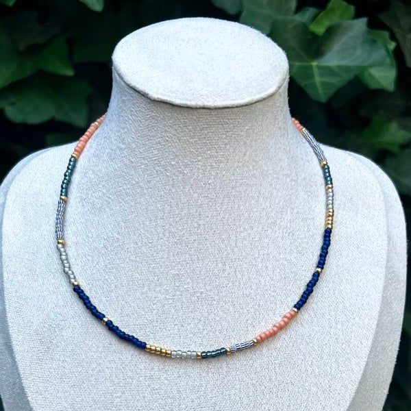 kettingen - zomercollectie/donkerblauw multi