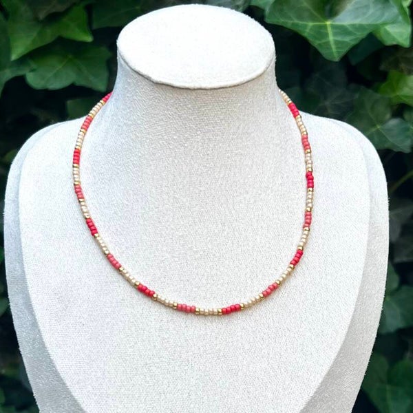 kettingen - zomercollectie/oranje en rood