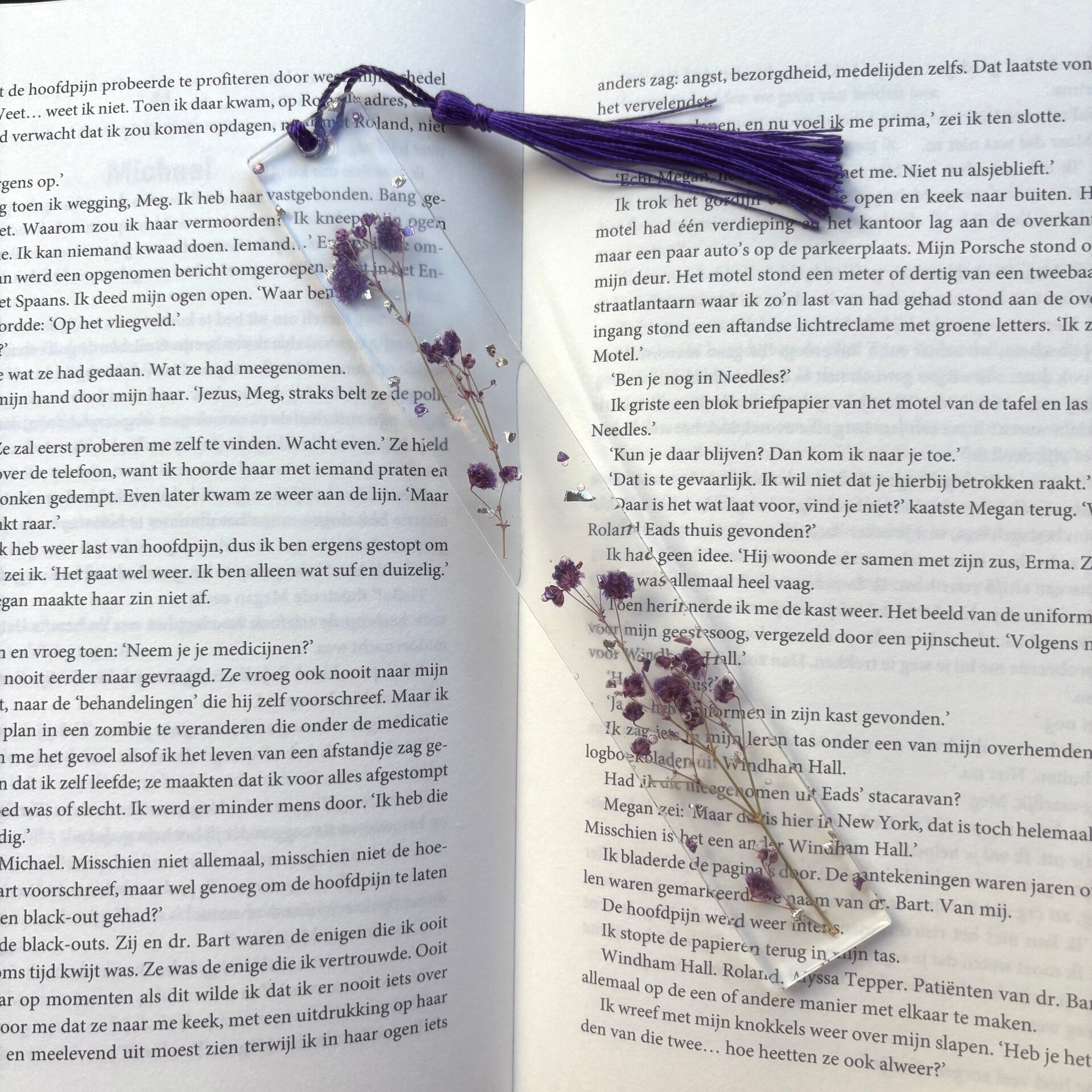 Epoxy - Blossems / paarse minimalist