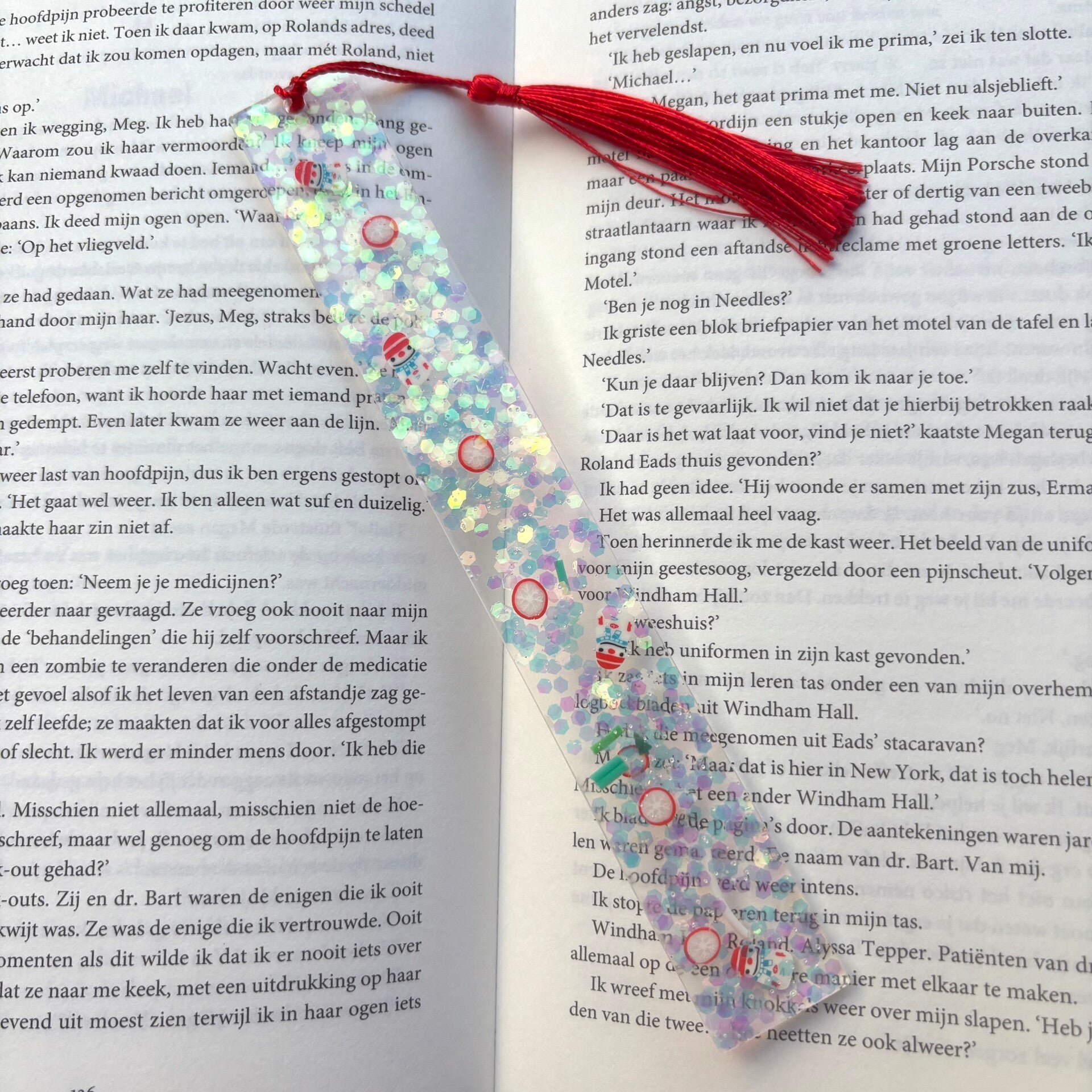 Epoxy - Glitter bomb / rood en blauw