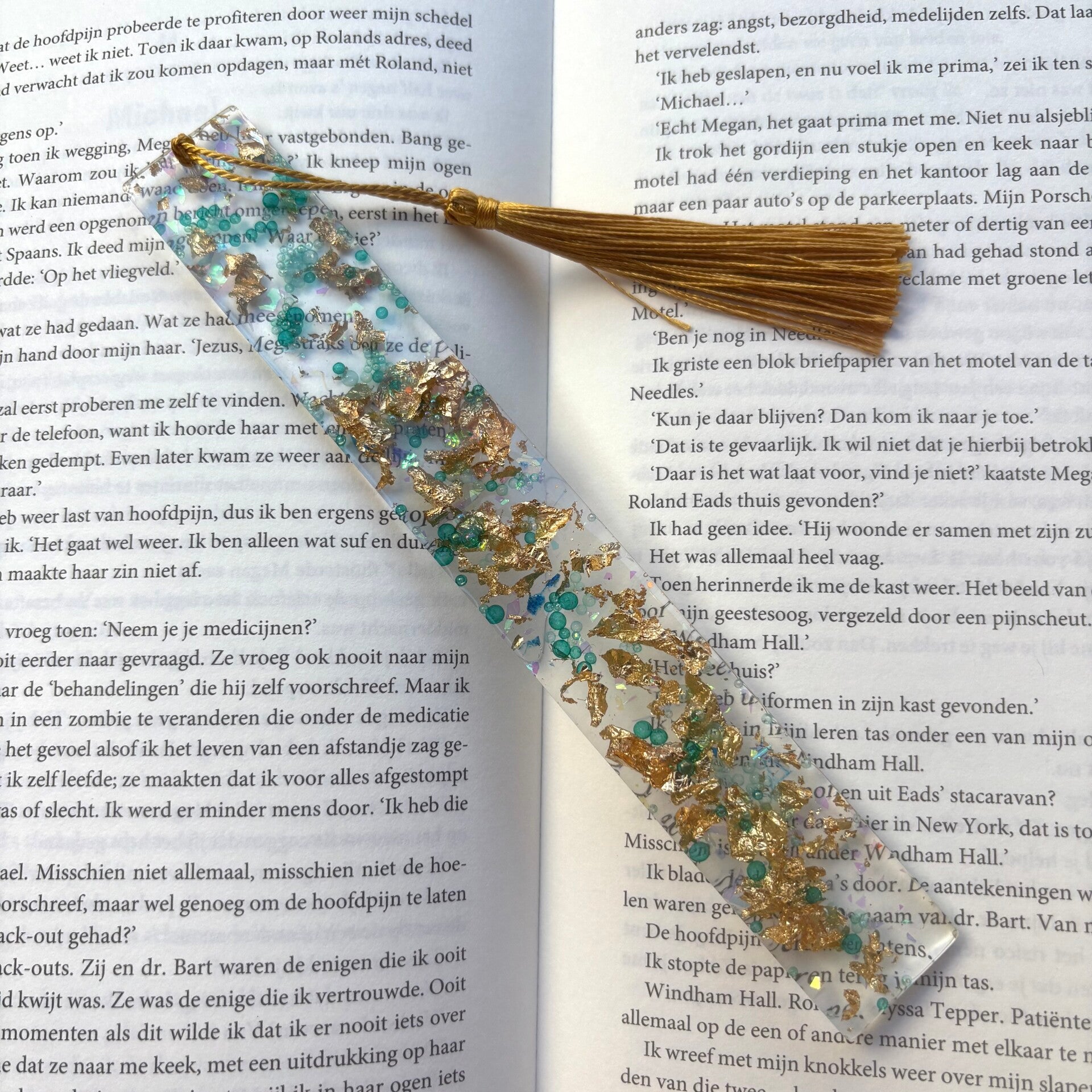 Epoxy - Art Gallery / goud en blauwe steen