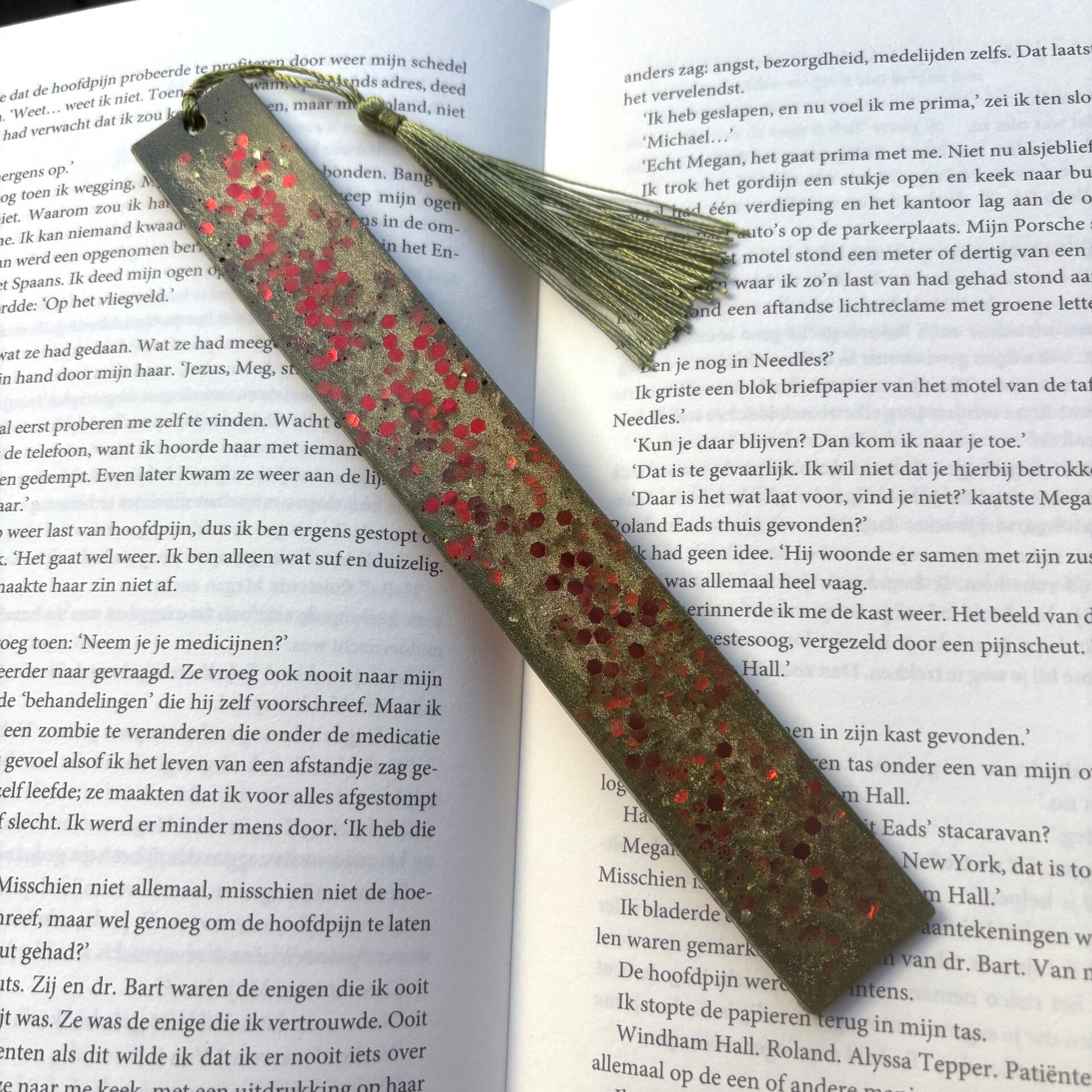 Epoxy - Glitter bomb / donkergoud en oranje