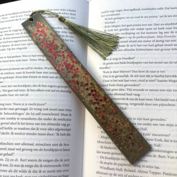 Epoxy - Glitter bomb / donkergoud en oranje