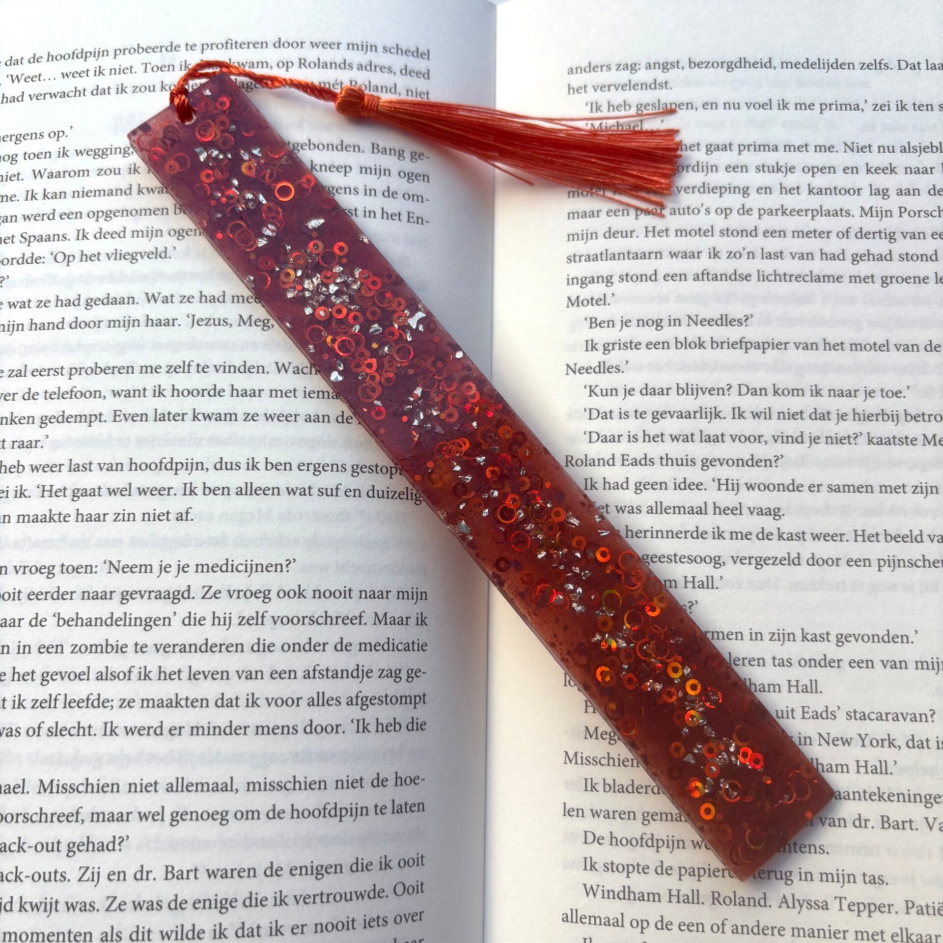 Epoxy - Glitter bomb / donkerrood