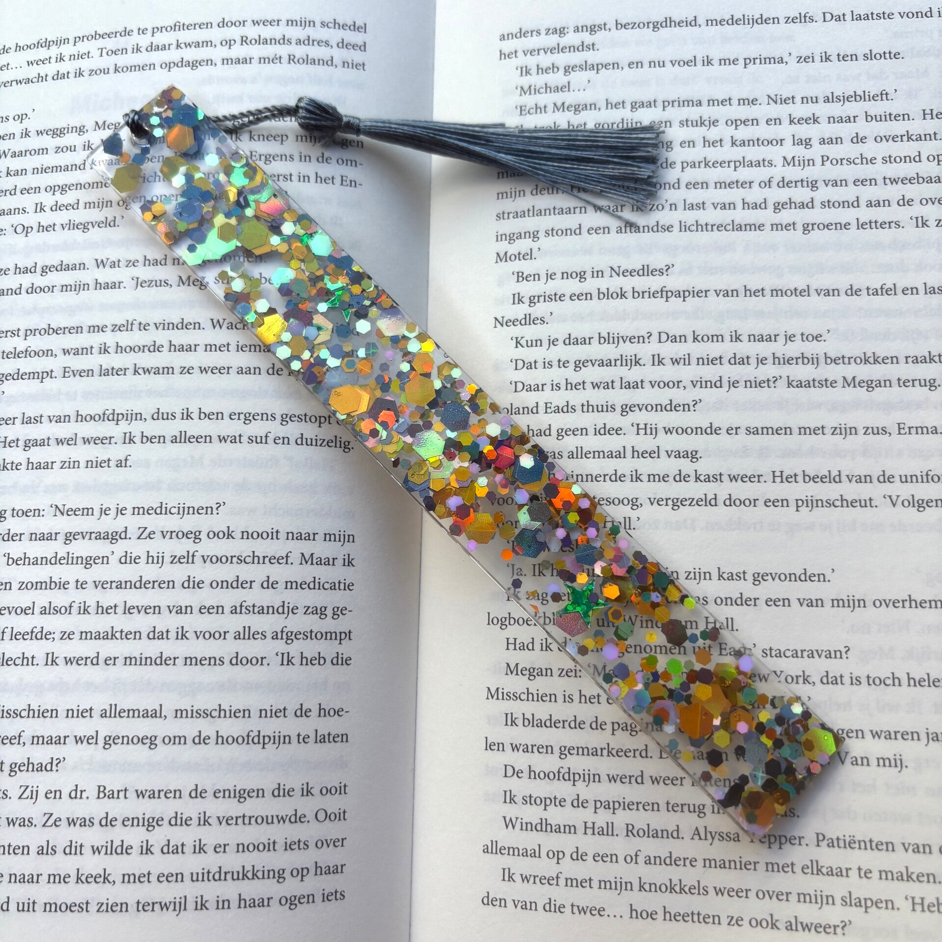 Epoxy - Glitter bomb / groen en goud