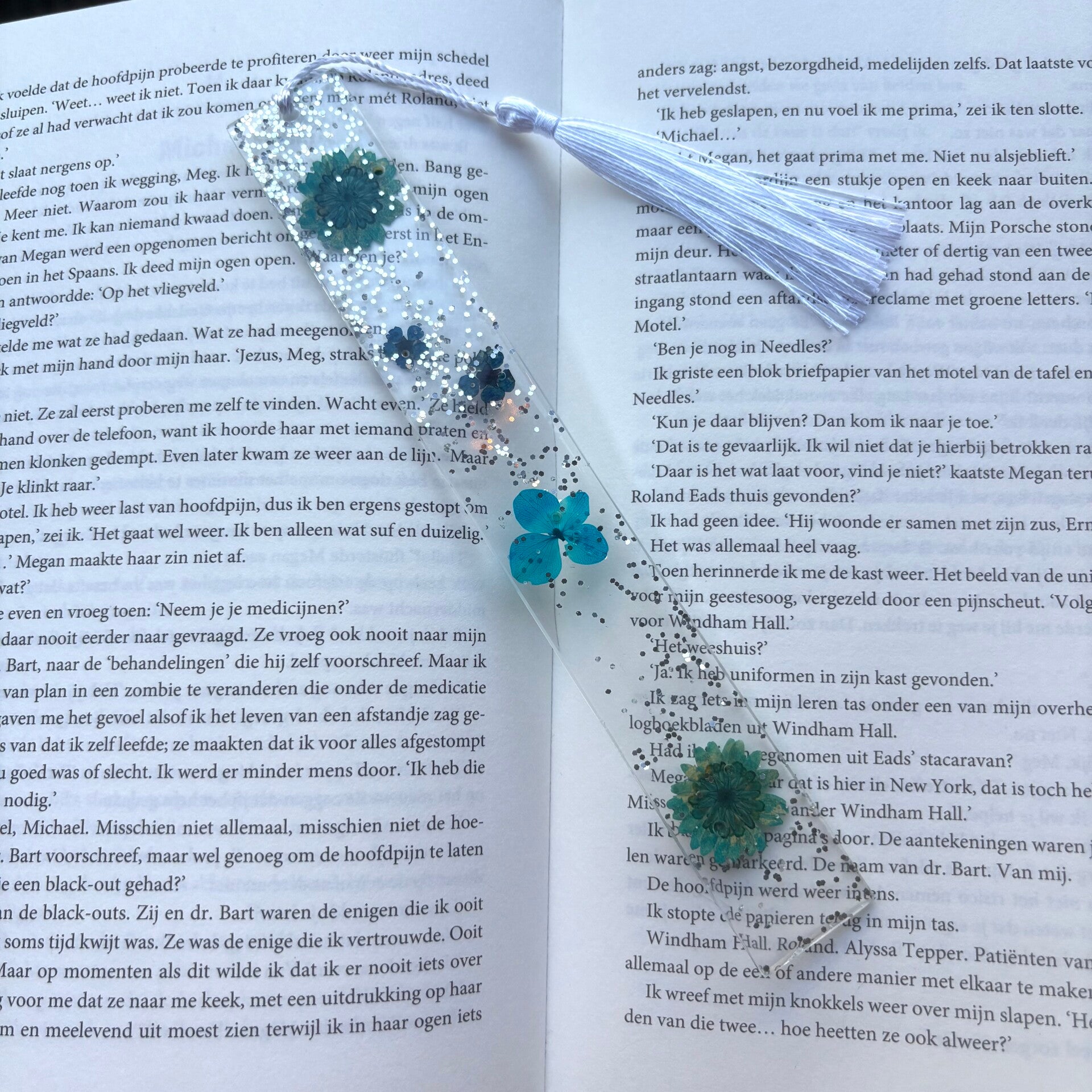 Epoxy - Blossems / blauw en wit