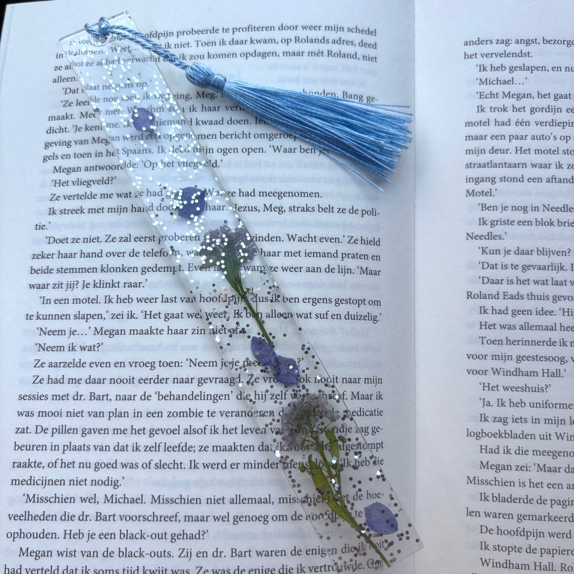 Epoxy - Blossems / blauw en zilver