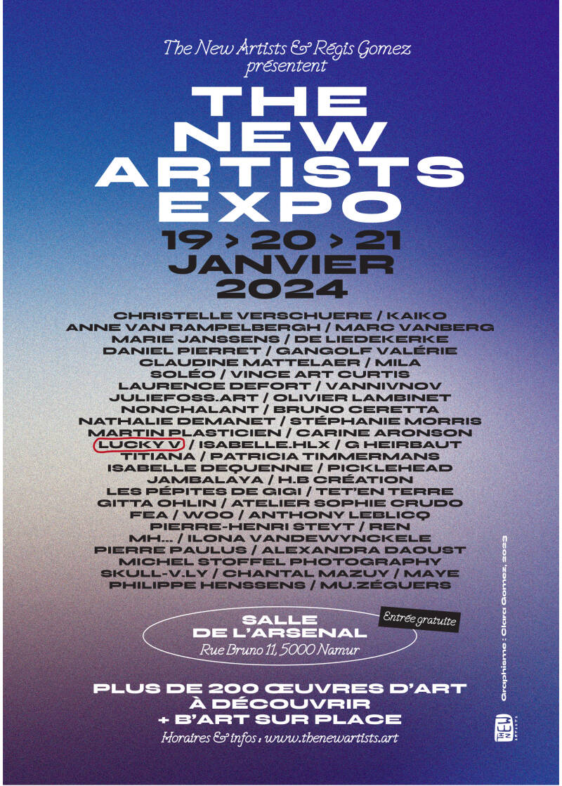 Exposition avec The New Artists les 19, 20 et 21 janvier 2024