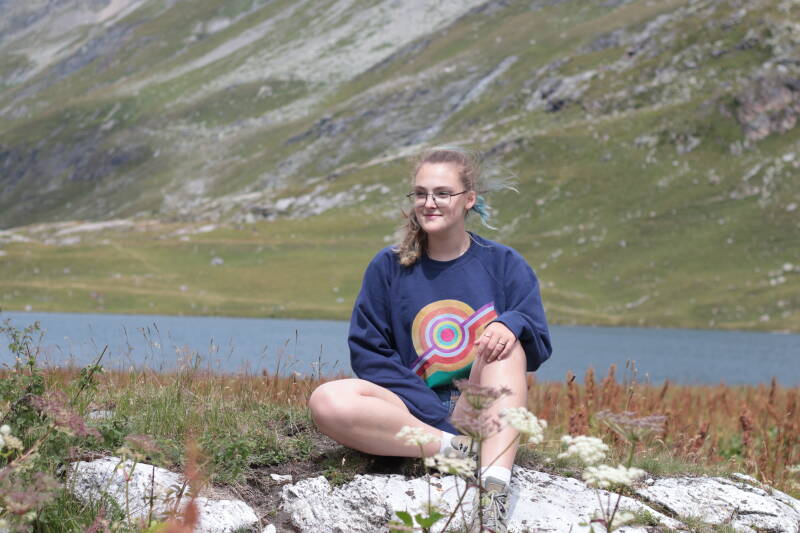 Sweat bleu marine unisexe motif Rayonnement