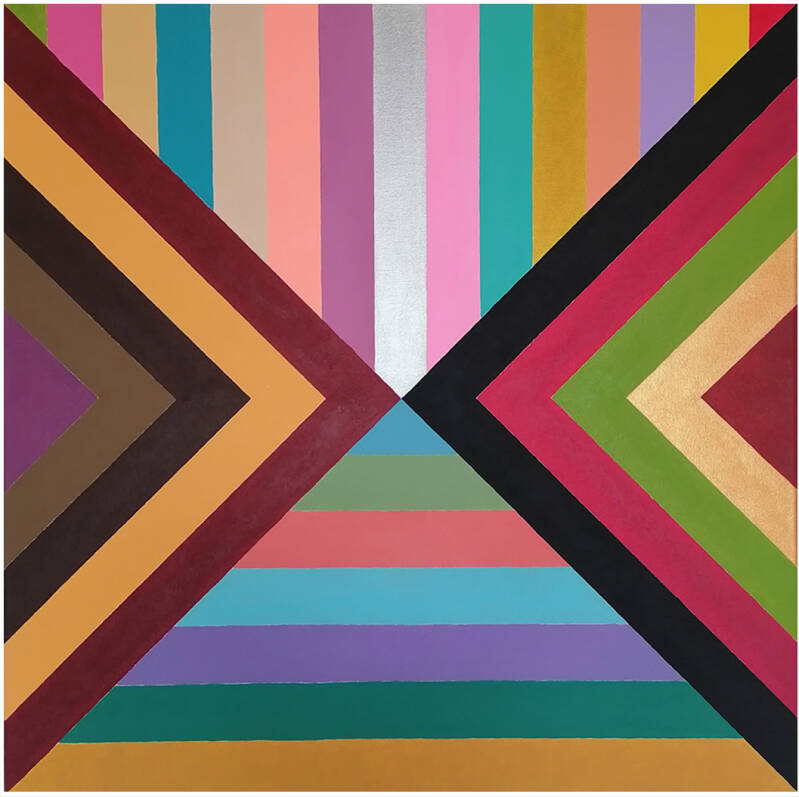 L'hamonie des saisons. Acrylique sur toile format 60x60 cm