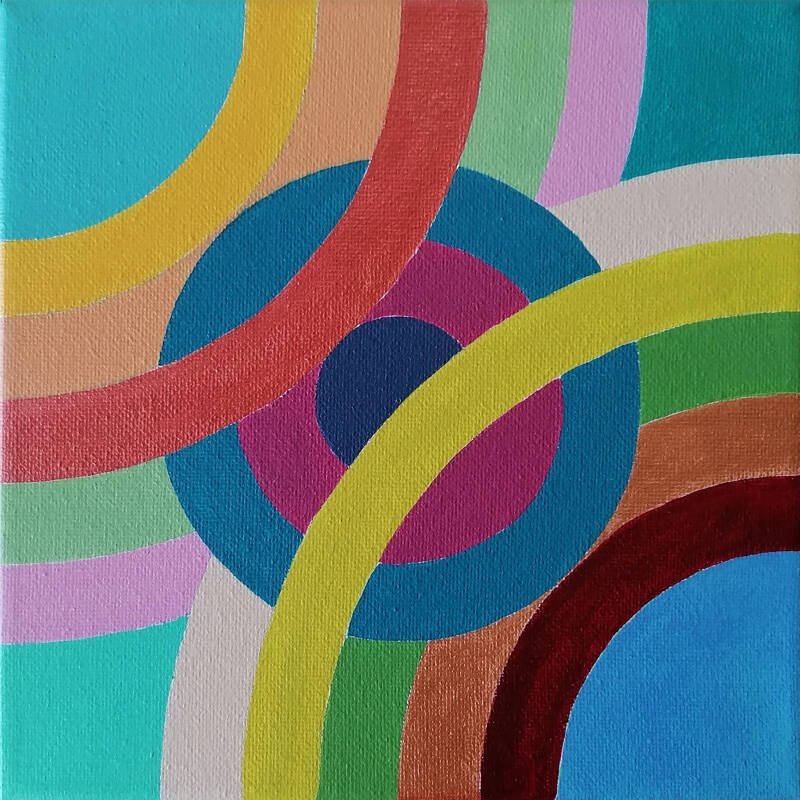 Les rouages : peinture acrylique sur toile