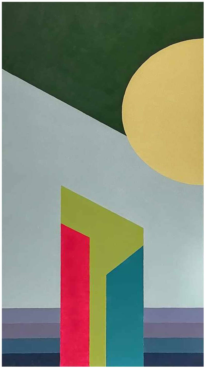 Miami acrylique sur toile format 50 x 100 cm