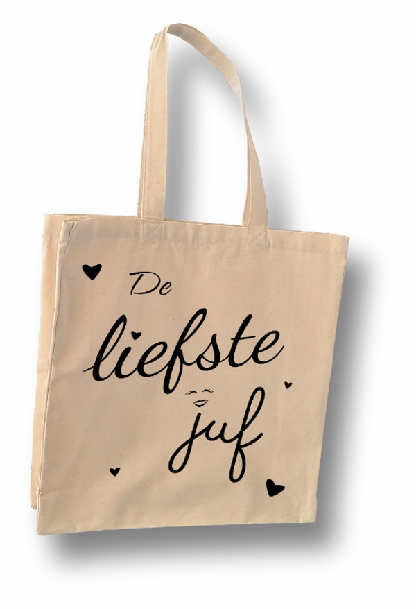 Canvas tas 'De liefste juf'