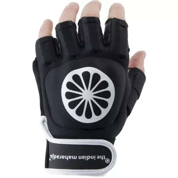 INDIAN MAHARADJA HANDSCHOEN HALVE VINGERS ZWART