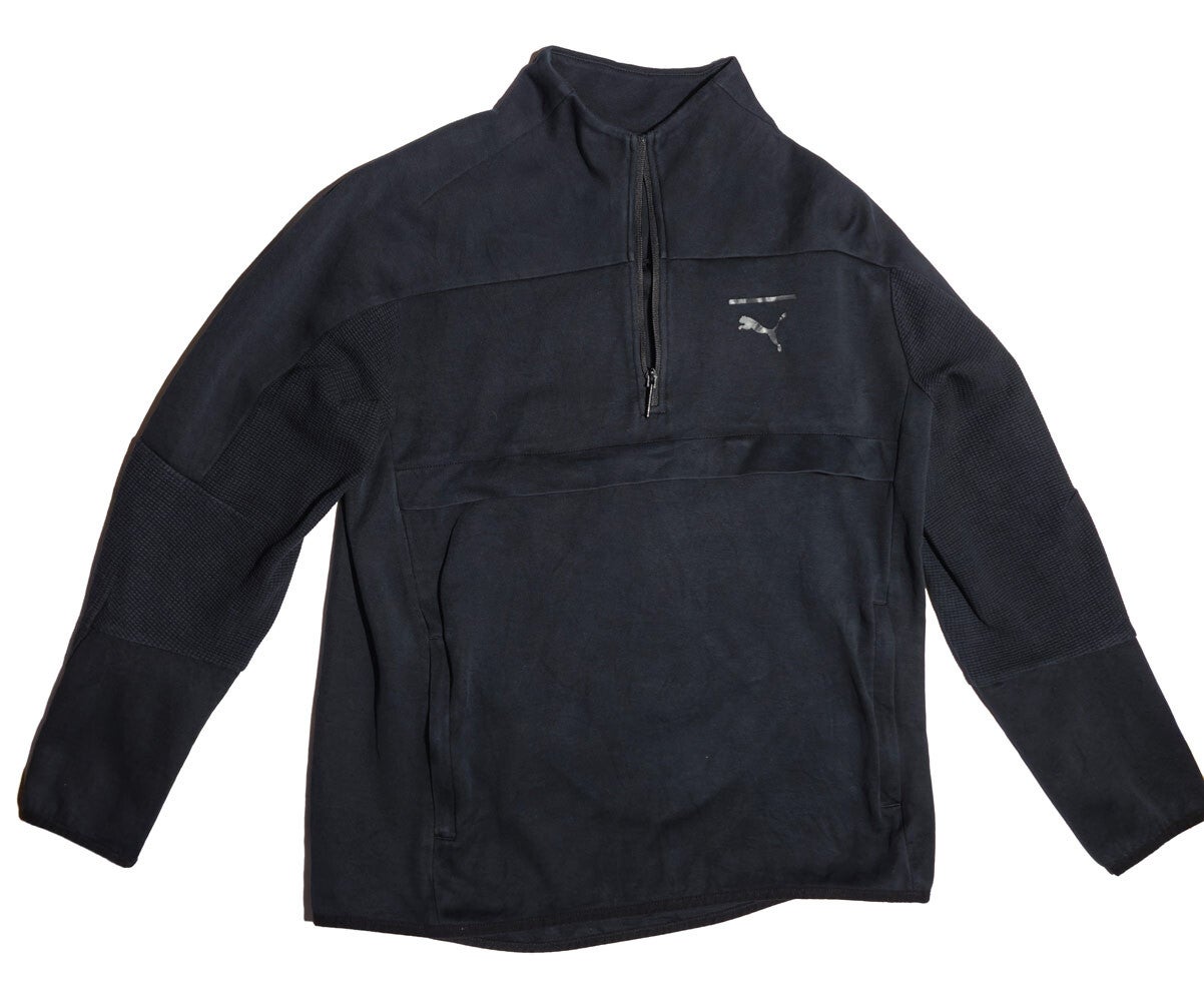 Zwarte Puma Pace Primary Savannah-fleecejack met een halfhoge rits - Valt als maat M