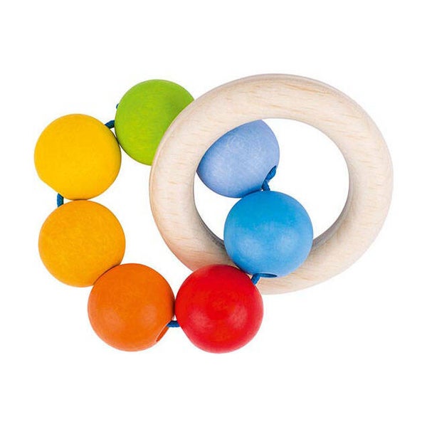 Goki Houten Grijpring Regenboog - Ø10 cm