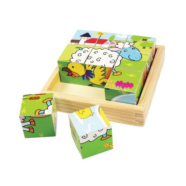 Boerderijdieren Blokpuzzel