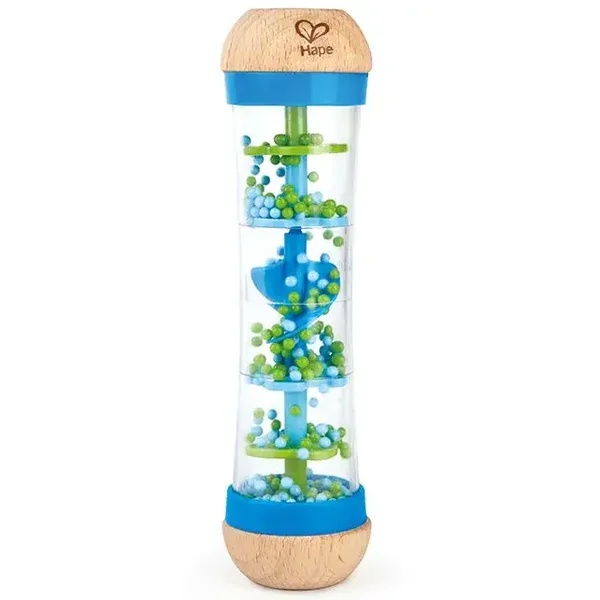 Hape Regenmaker met Kralen Blauw