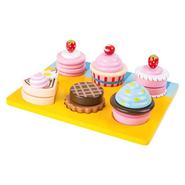 Houten Cupcakes en Cake Set, 13 delig