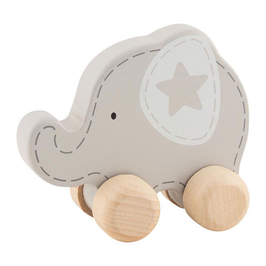 Houten Duwfiguur Olifant