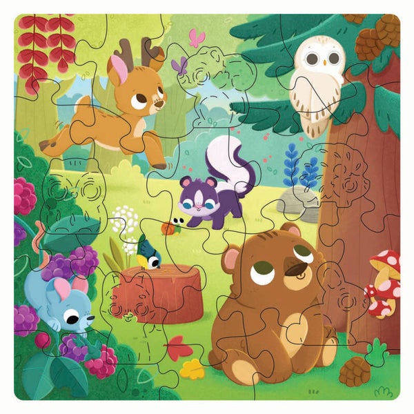 Houten Legpuzzel Bosdieren - 22 stuks