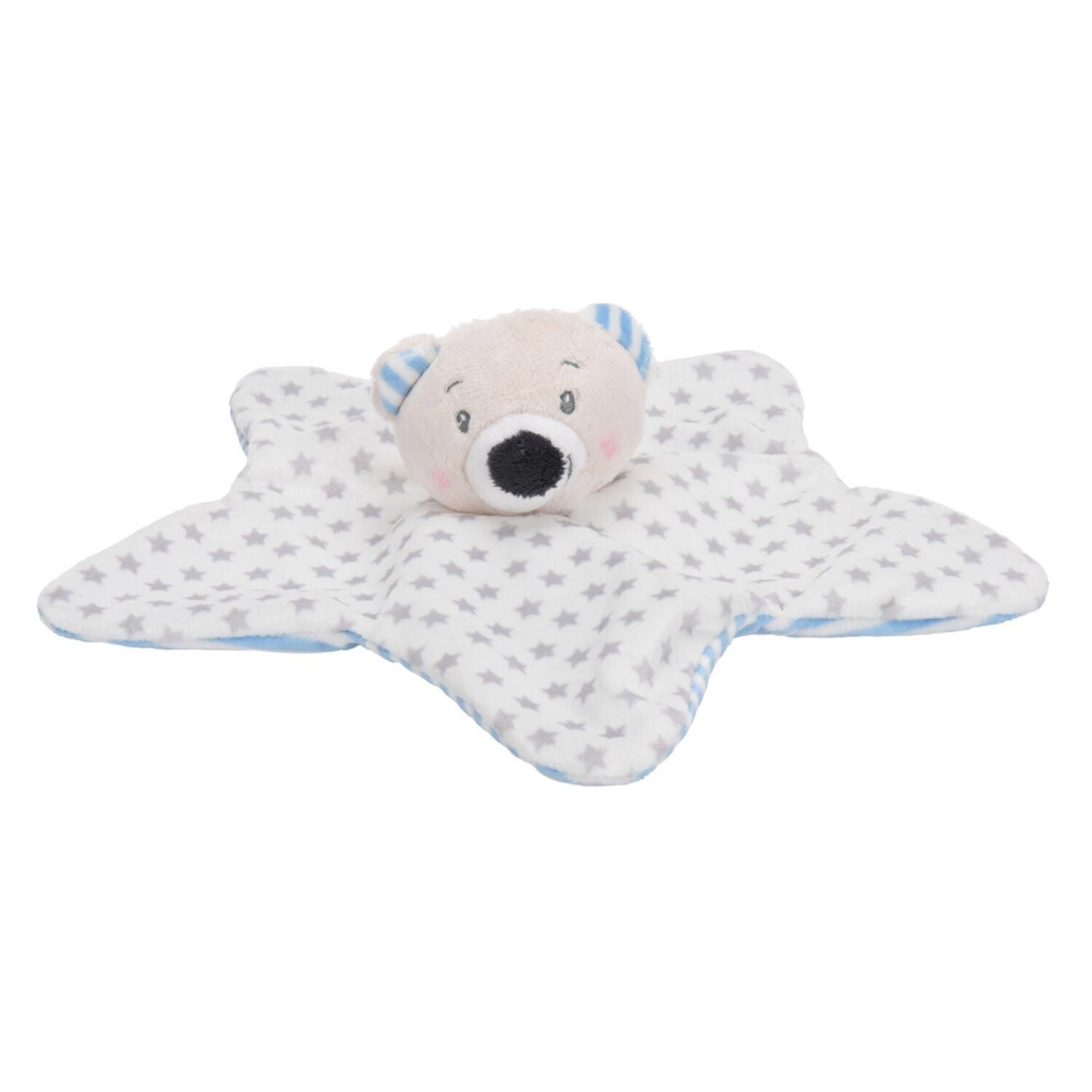 Pluche Knuffeldoekje Beer Ster - Blauw