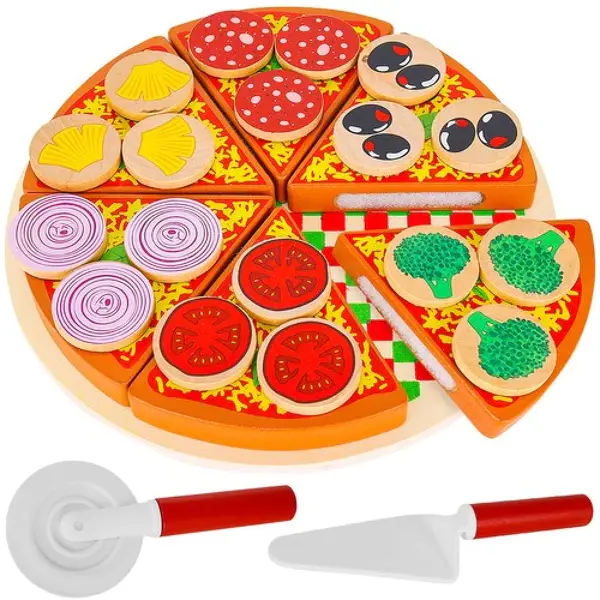 Houten pizza - set