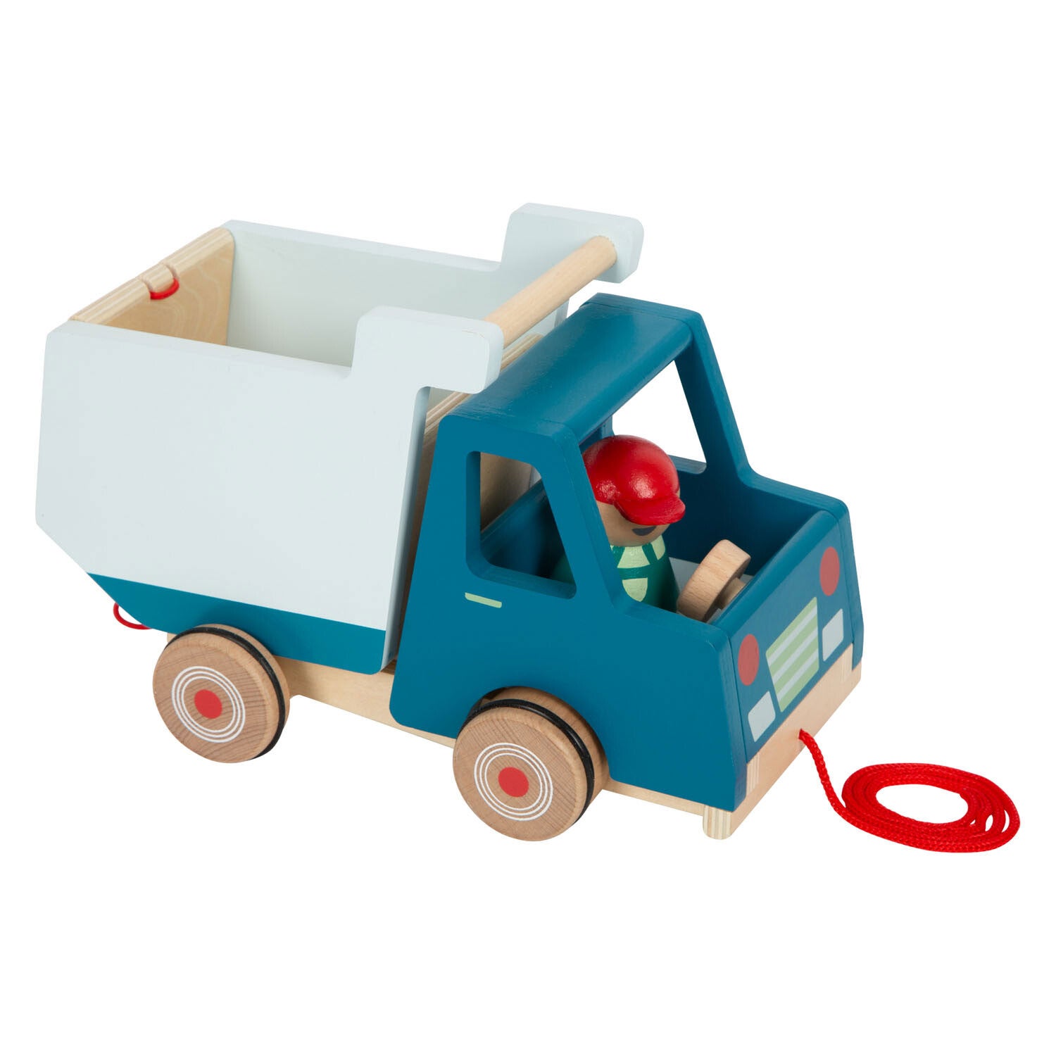Houten Trekfiguur Kiepvrachtwagen