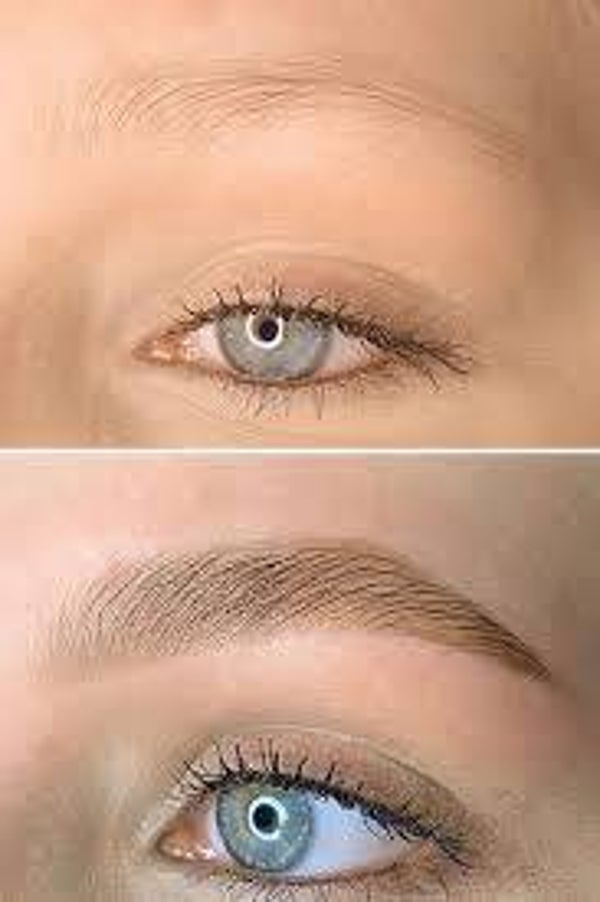 Augenbrauen zupfen Farben mit Tattooefekt ˙Henna