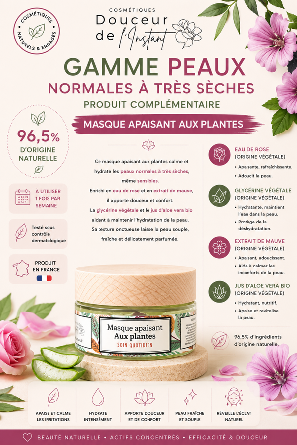 MASQUE APAISANT AUX PLANTES